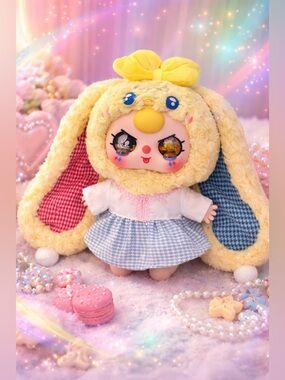 Baby Three 400 V2 SECRET Rare Bunny Doll Kawaii Collectible w/ Hypnotic Eyes